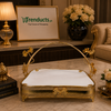 Royal Ginkgo Leaf & Butterfly Golden Ceramic Platter