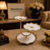 Modern Scalloped 3-Tier "U-Curve" Ceramic Serving Stand