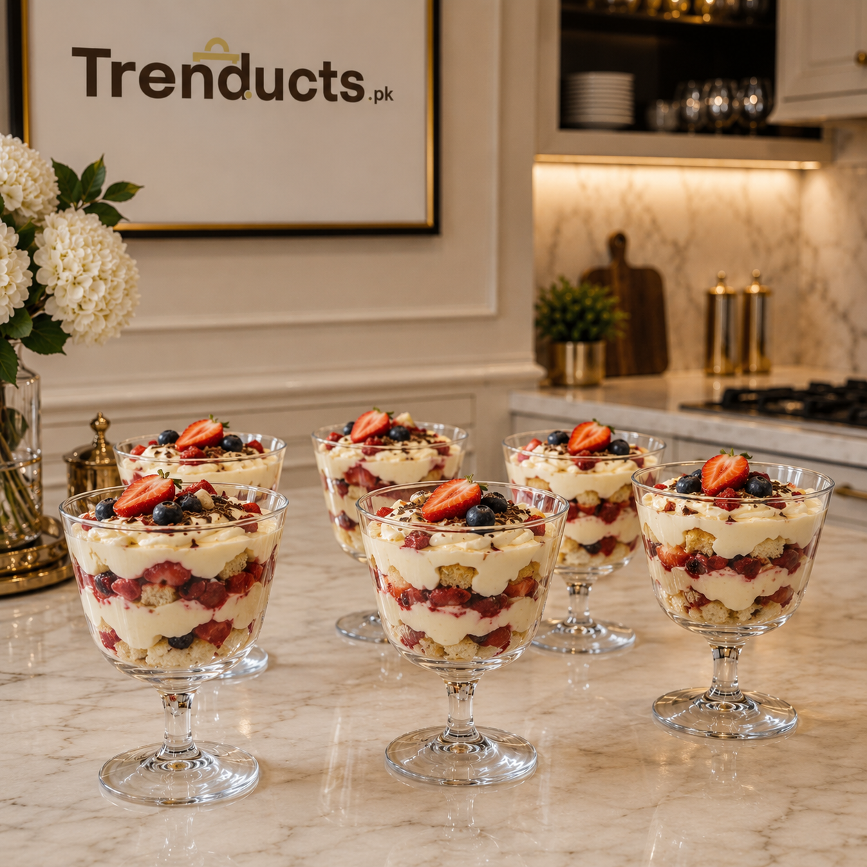 Elite Mini Glass Trifle & Dessert Bowls – Set of 6