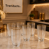 Royal Scalloped Crystal Highball Glasses – Set of 6