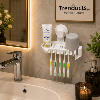 3-in-1 All-in-One Bathroom Organizer – Powerful Suction Cup Mount