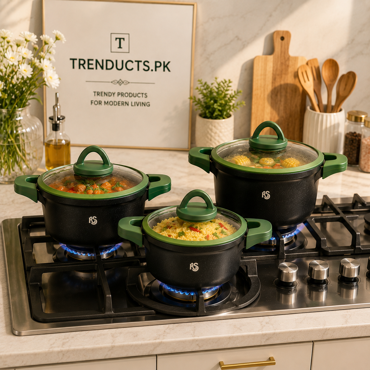 Kitchen Star "Venus" Die-Cast Granite Cooking Pots