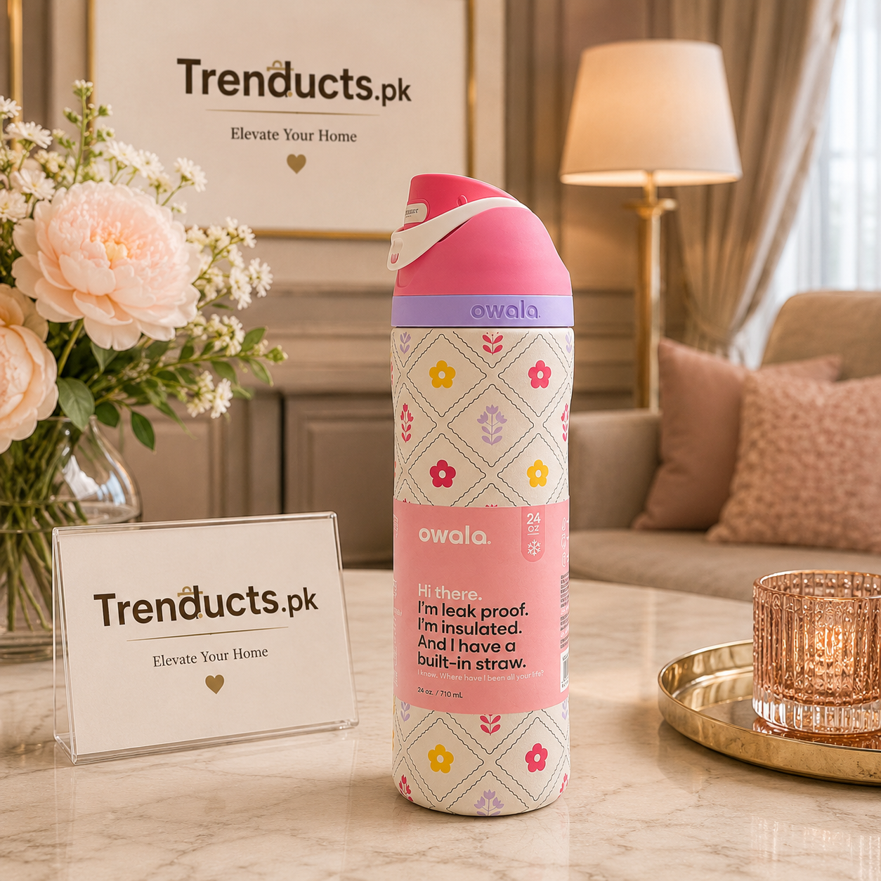 Owala FreeSip® "Petal Perfect" Limited Edition 24oz Bottle