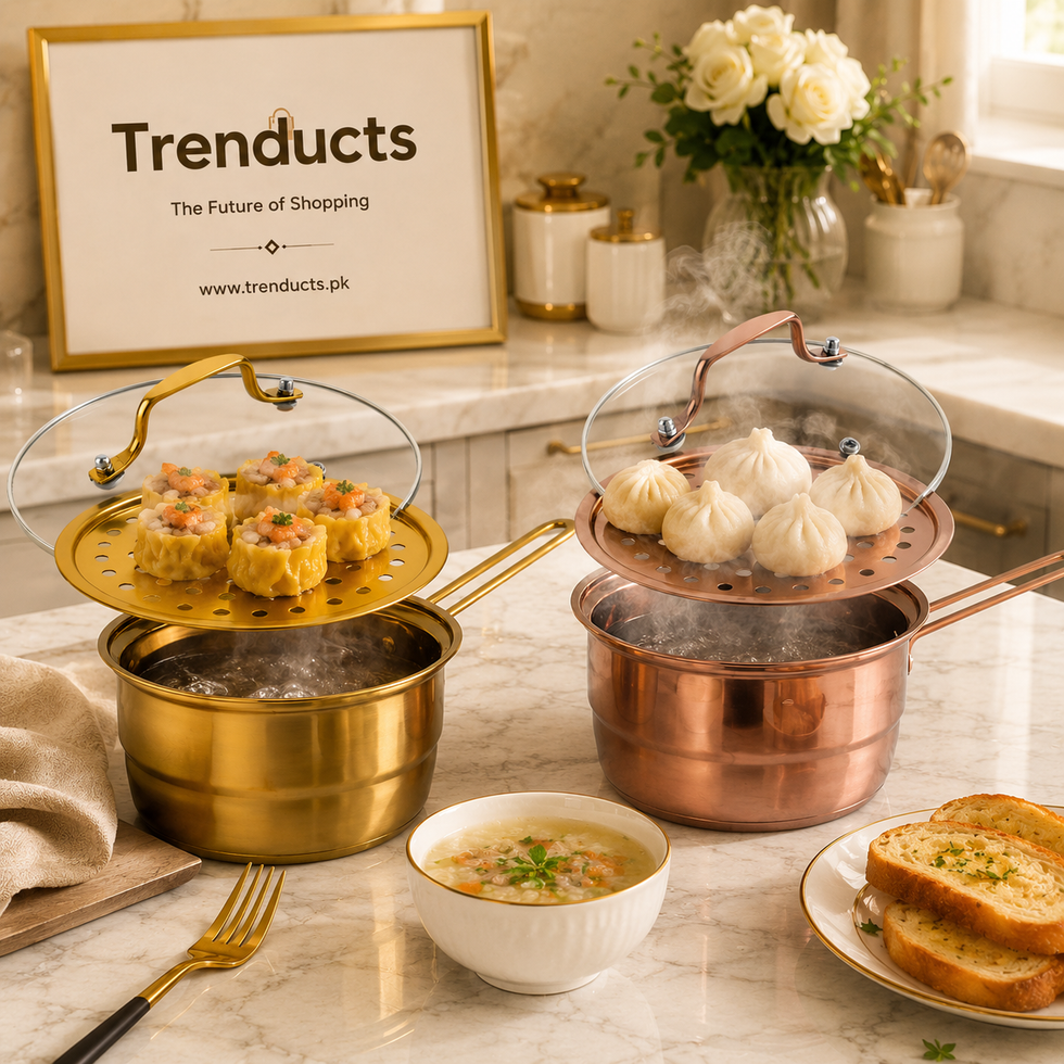 Chef-Luxury 3-in-1 Stainless Steel Saucepan & Steamer Set