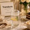 Aura Clear Borosilicate Glass Sipper with Glass Straw