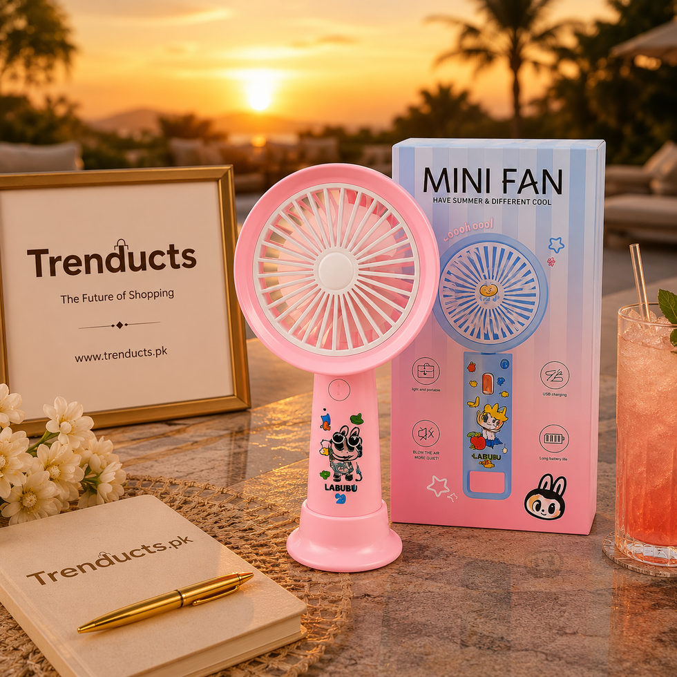 Breeze Mini Labubu Rechargeable Handheld & Desktop Fan