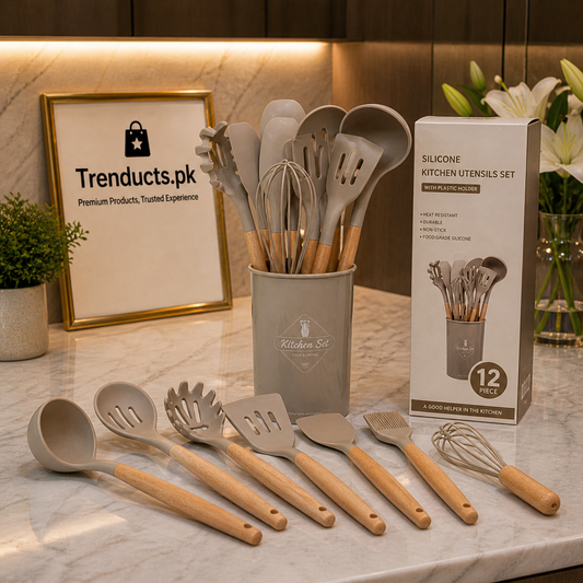 12-Piece Silicone Utensil Set – Non-Stick Professional Cooking Tools