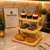 3-Tier Bamboo Pastry & Dessert Display Stand