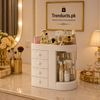 4-Tier Ivory White Multifunctional Makeup & Skincare Organizer