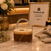 Designer Handbag-Inspired Glass for Coffee, Juice & Matcha