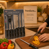 Master-Chef 8-Piece Classic Kitchen Knife Set with Honing Steel & Peeler