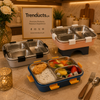 Leakproof 3-Compartment Stainless Steel Lunch Box Set