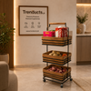 Trio Stack 3-Tier Metal Rolling Utility Cart