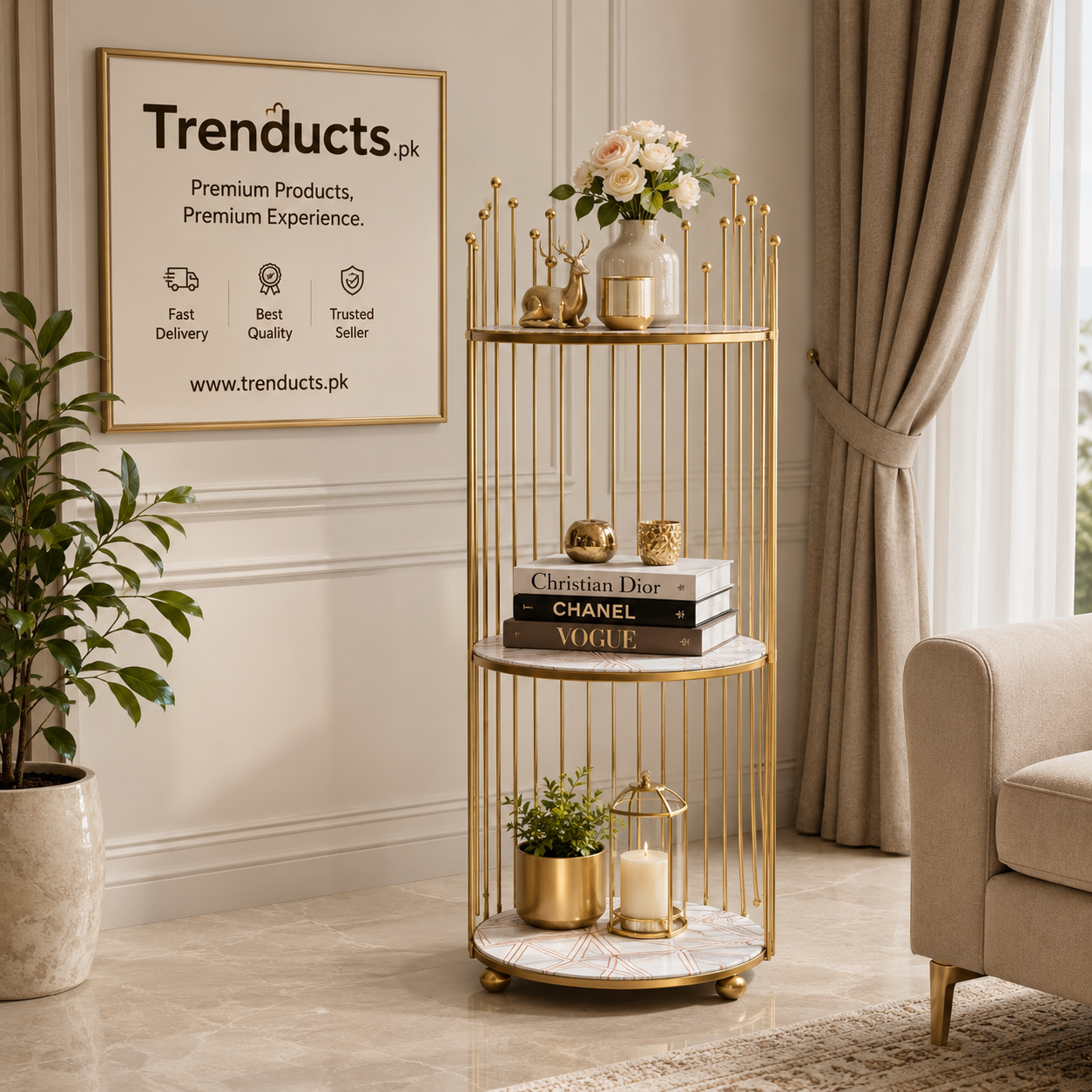 Royal Crown 3-Tier Luxury Cupcake & Dessert Display Tower Rack