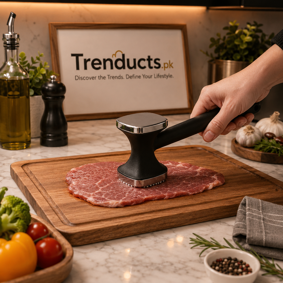 Heavy-Duty Dual-Sided Stainless Steel Meat Tenderizer Mallet