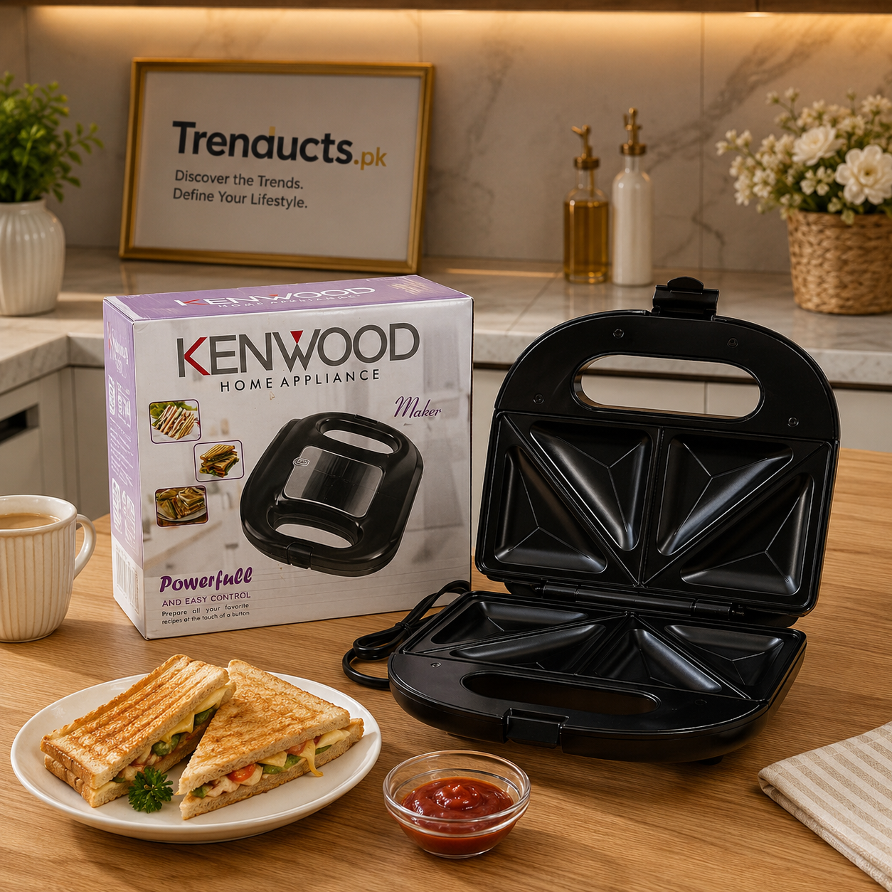 SizzlePress Dual-Slot Automatic Sandwich Maker & Toaster (Random Model)