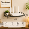 NetMount Heavy-Duty Multipurpose Metal Wall Shelf for Wi-Fi Routers & Set-Top Boxes (8 X 8 Size)