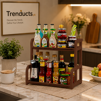 Multi-Tier Kitchen Seasoning Countertop Organizer & Spice Rack