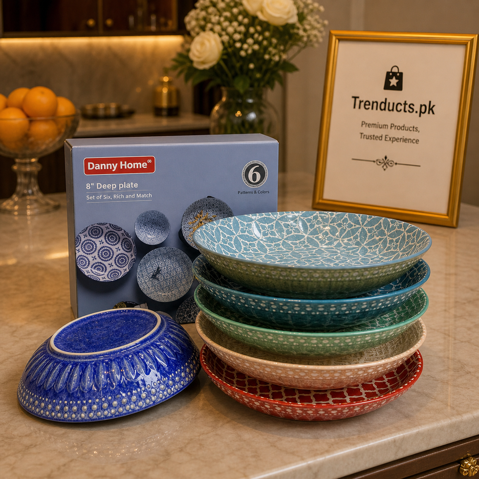 Danny Home 8" Deep Plate Set (6 Pieces)