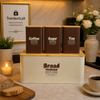 Vintage 4-Piece Kitchen Storage & Bread Box Set
