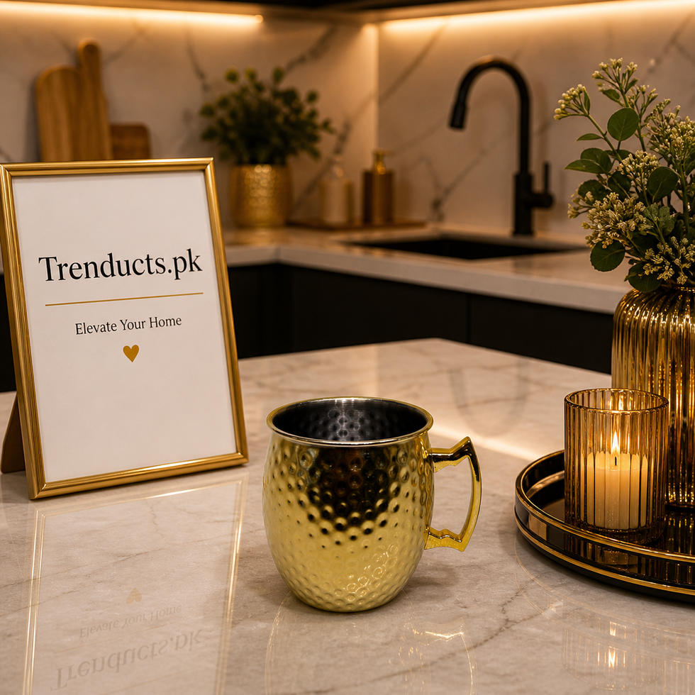 Premium 550ml Hammered Golden Stainless Steel Mug