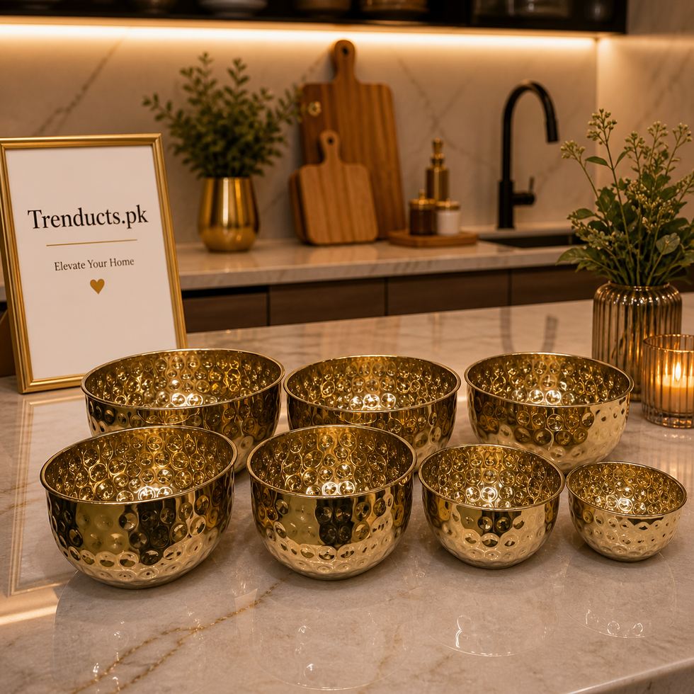 Luxury 7-Piece Hammered Stainless Steel Bowl Set
