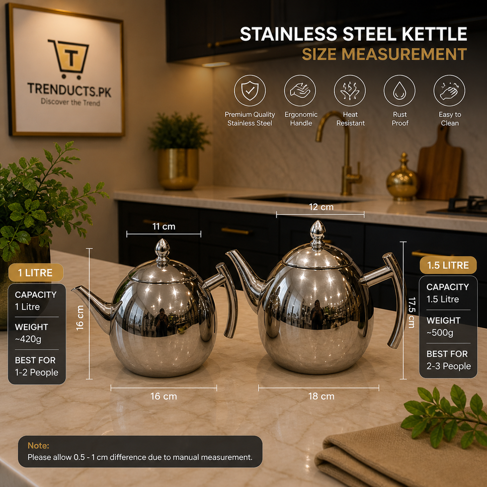 odern Mirror-Finish Stainless Steel Teapot