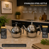 odern Mirror-Finish Stainless Steel Teapot