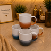 Modern Dual-Tone Ombré Ceramic Tea Mug (Random Color)