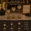 Luxury Crystal Jafri Candle Stand Set – Ice Gold Plated