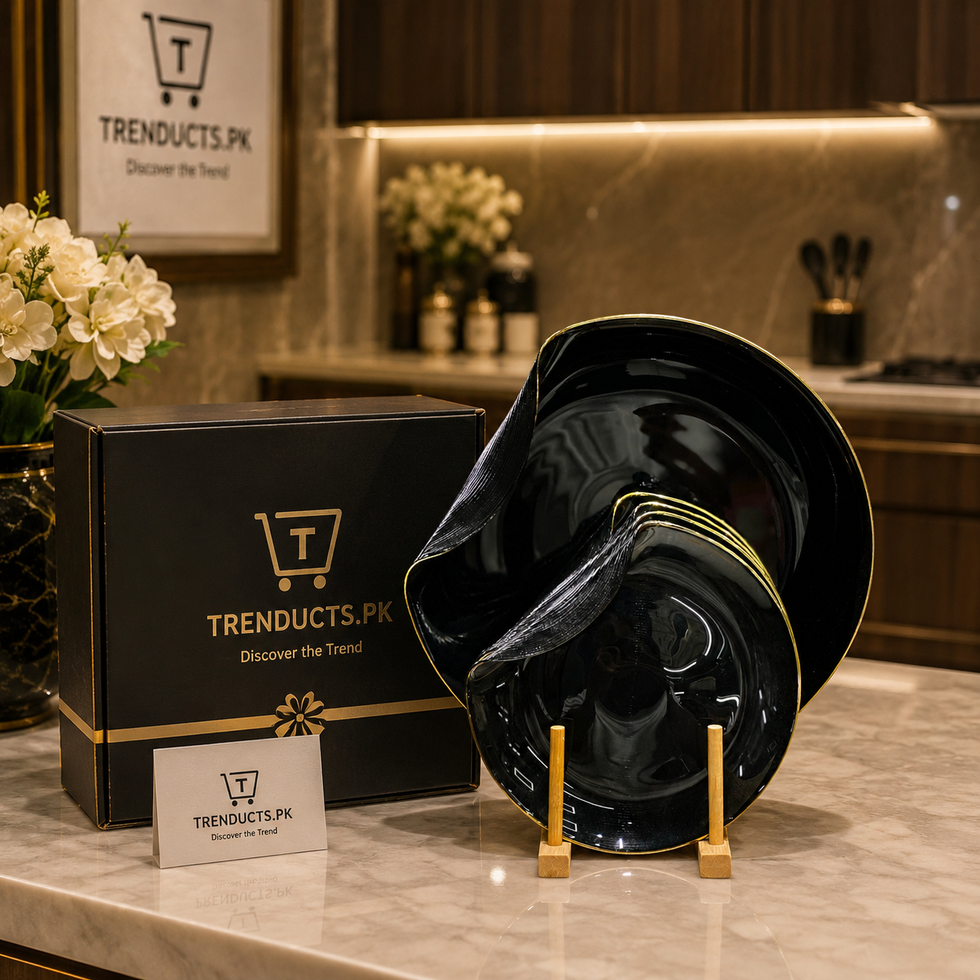 Handmade Irregular Glass Cake Serving Set – 7 Piece Collection