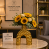 Luxury Hammered Gold Ceramic Arch Vase