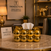 Luxury Golden Bubble Ceramic Tissue Box