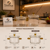 Premium Heat-Resistant Borosilicate Glass Mini Pot with Amber Accents