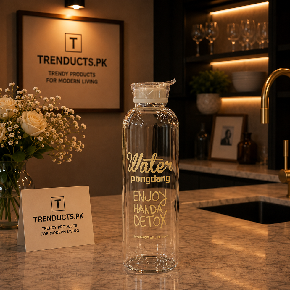 "Enjoy Handa Detox" Premium Glass Water Bottle