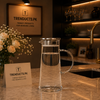 Sleek Minimalist Glass Jug with Stainless Steel Filter Lid