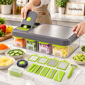 Manual Vegetable Chopper & Mandoline Slicer