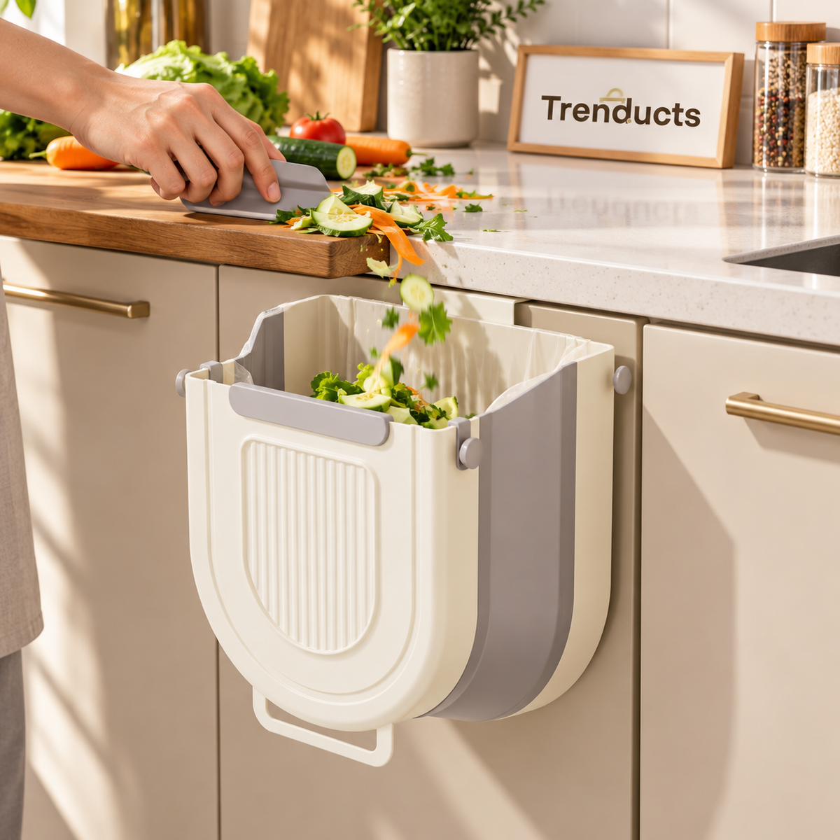 Foldable Hanging Kitchen Trash Bin
