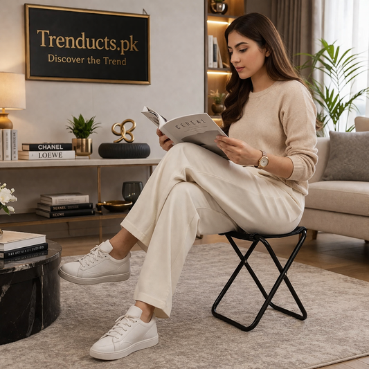 Portable Folding Lightweight Stool – Heavy Duty Steel Frame