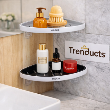 ECOCO No-Drill Corner Shower Caddy – Modern Waterproof Wall Organizer GH