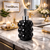 Black Bubble Design Soap Dispenser – High-Gloss Liquid Pump