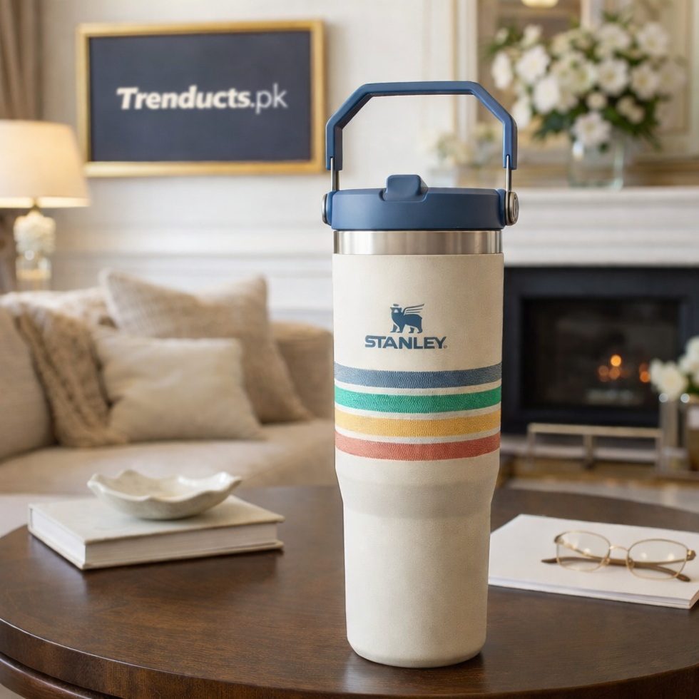 Stanley IceFlow 30oz Cream Stripe – Leak-Proof Tumbler