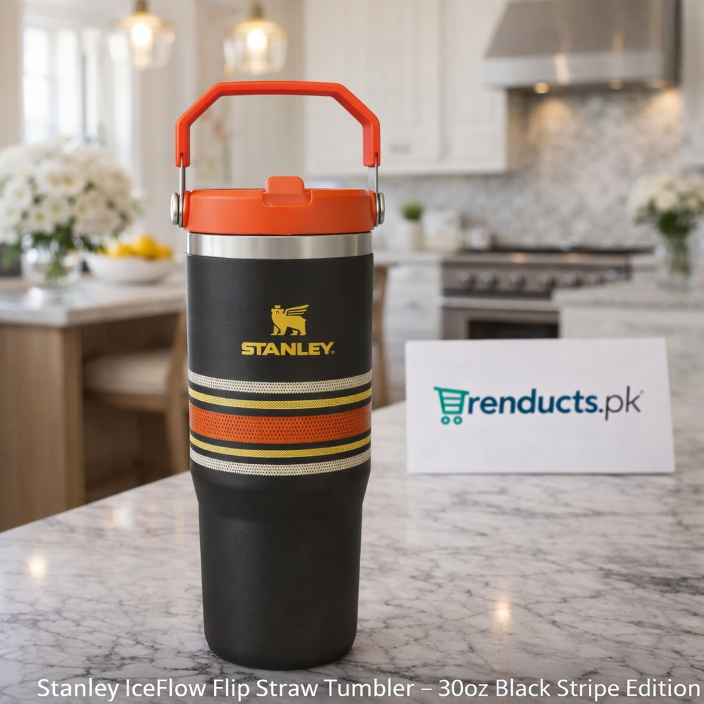 Stanley IceFlow 30oz Black Mesh – Leak-Proof Tumbler MJ