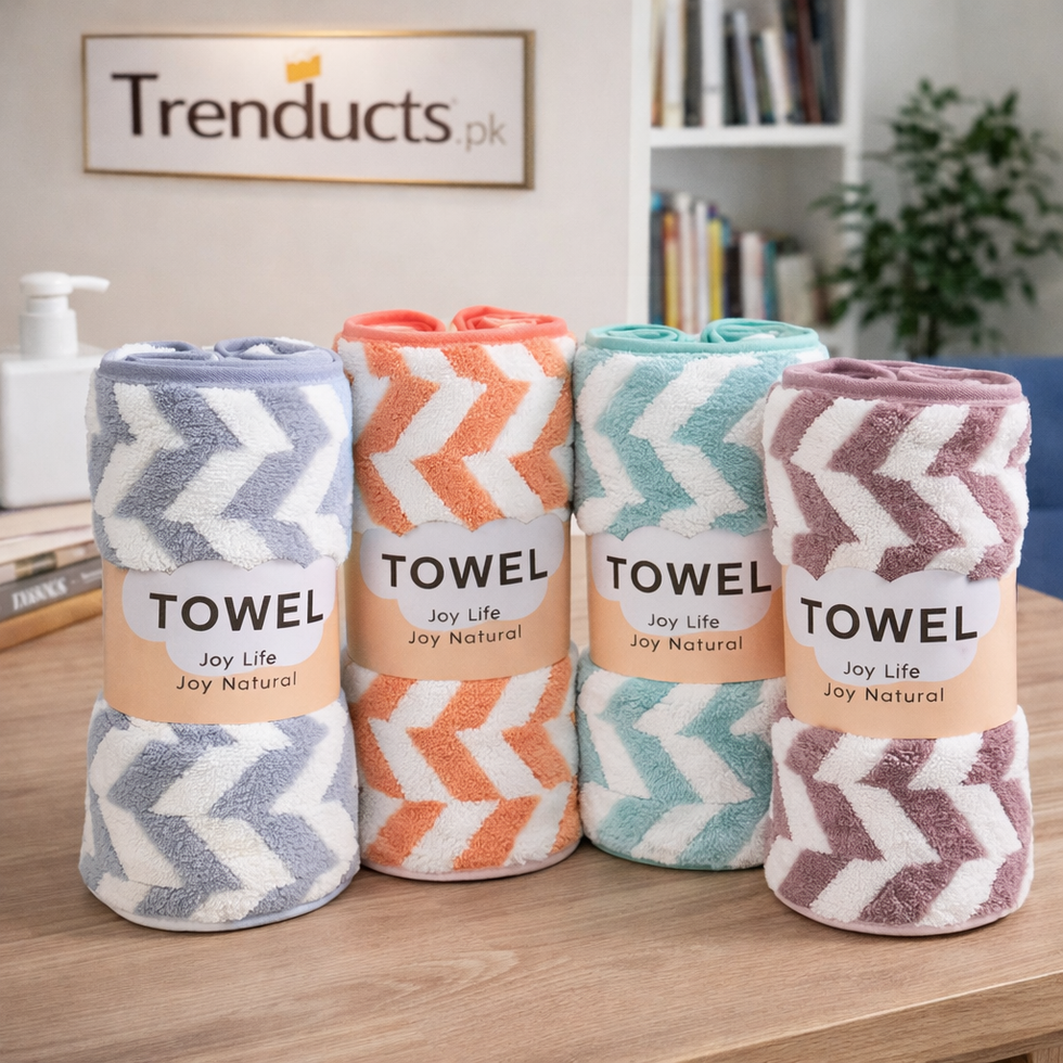 Ultra Soft Striped Towel Set – Highly Absorbent Bath & Kitchen Towels
