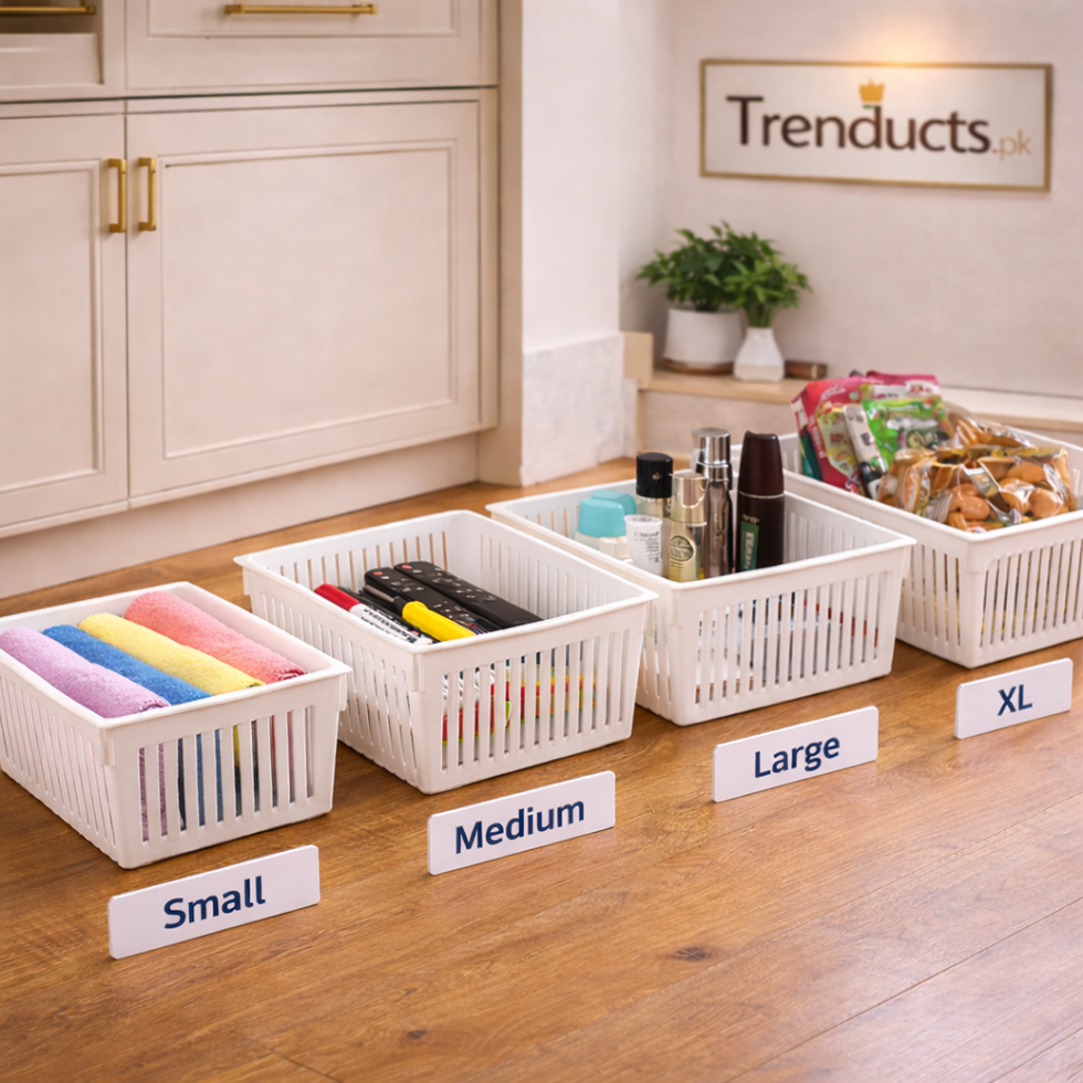 Multi-Purpose Plastic Storage Basket – Ventilated Home Organizer