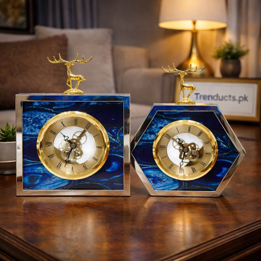 Markhor Edition - Luxurious Metal Table Clock (each)