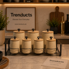 Ceramic 7Pcs Jar Set with Metal Stand