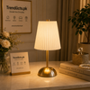 Nordic Pleated Fabric Shade LED Cordless Table Lamp