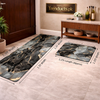 Premium Marble-Style 2-Piece Runner Mat Set