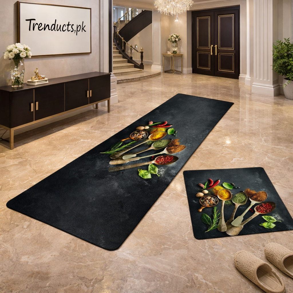 Premium 2-Piece Anti-Slip Runner Set – Large Waterproof Nappa Fabric Mats